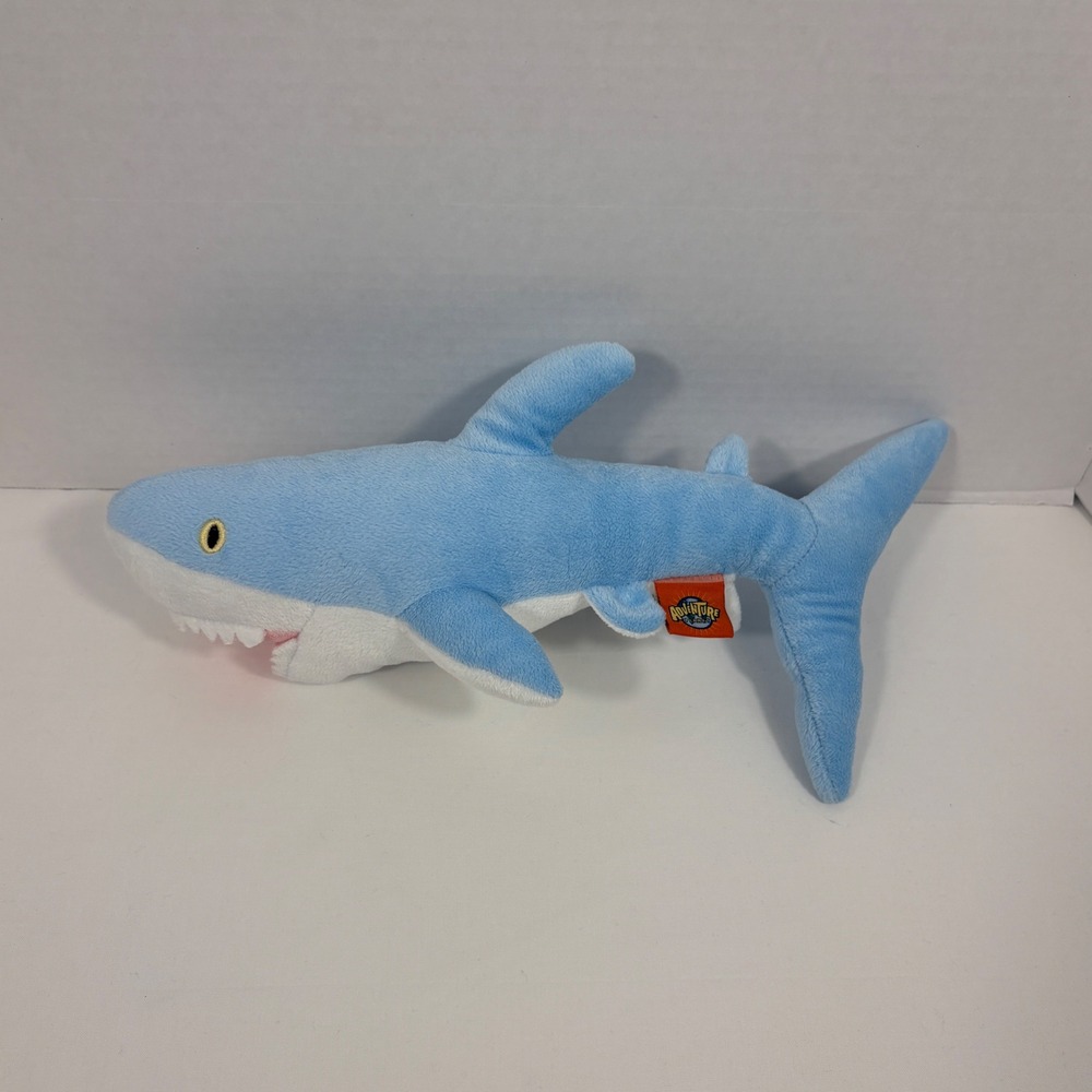 Adventure Planet Blue Shark Plush Stuffed Animal Recycled Fiber 13 Inch